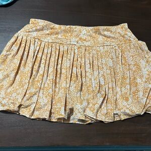 Laura Ashley Mustard Floral Skater Skirt